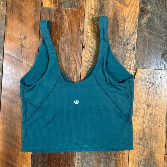 Lululemon Align Ribbed Green Jasper Crop Tank Top Size 4 - Picture 6 of 8